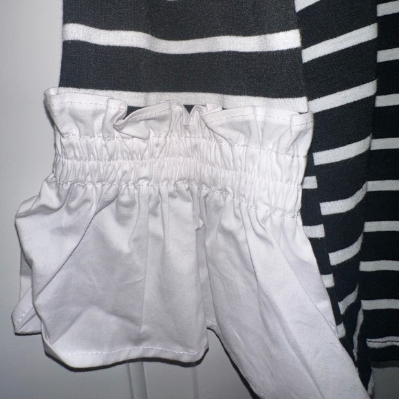 Nwt West K Nordstroms Stripped Shirt Ruffle Cuffs Size Med - Picture 4 of 4